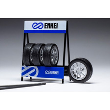SET 4 WHEELS ENKEI SILVER 1:18