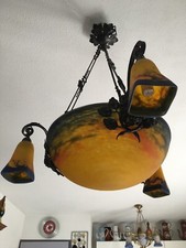 Lustres art nouveau En pâte de verre signez Muller frère Lunéville
