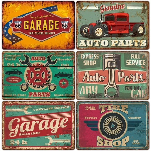 Route car dad garage tin - dad's,