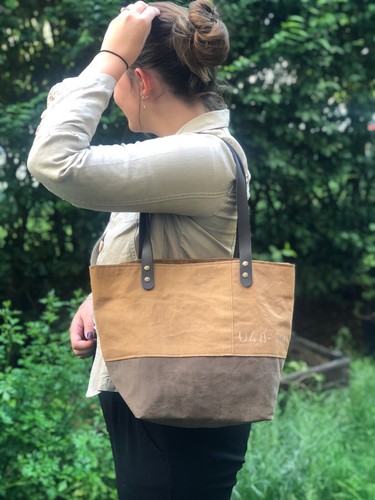 Sac cabas femme marron - et, ocre