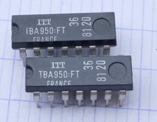 2x ITT TBA 950 TBA950 FT Circuit intégré DIP-14. Lot de 2.