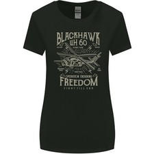 T-Shirt Femme À Coupe Large Blackhawk UH60 Hélicoptère Militaire De L'Armée