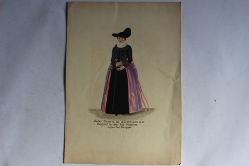 Aquarelle originale costume