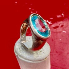 BAGUE MODERNISTE en bronze argent  poinçon d'orfèvre - bijou d' artiste - N°154