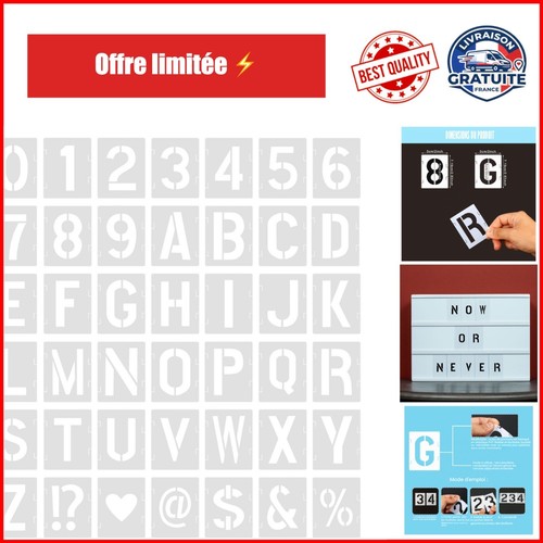 Savita 42pcs pochoirs lettres - 42pcs,
