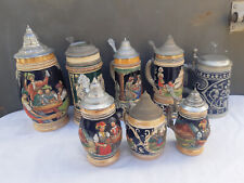 Lot de 8 Chopes à Bière Allemande Alsace dont 2 Musicales