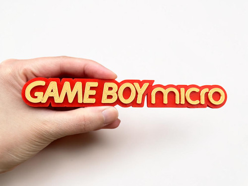 Plaque logo gameboy - gameboy, 3d