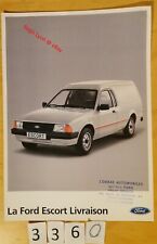 FORD ESCORT LIVRAISON/ EXPRESS/ VAN Prospectus Fr 4 pages 6/1984