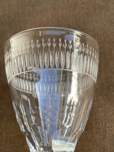 Verre pied cristal taille et - verre,