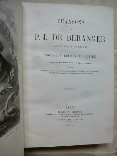 Chansons de béranger - de, p