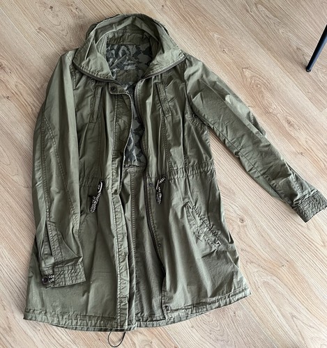 Manteau parka coton vert - manteau,