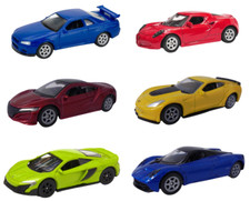 Lot de 6 voitures Miniatures McLaren Honda Alfa Pagani 1/64 7cm Jouet WELS04