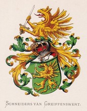 Schneiders Van Greiffenswert Blason Wappen Nederland Héraldiques