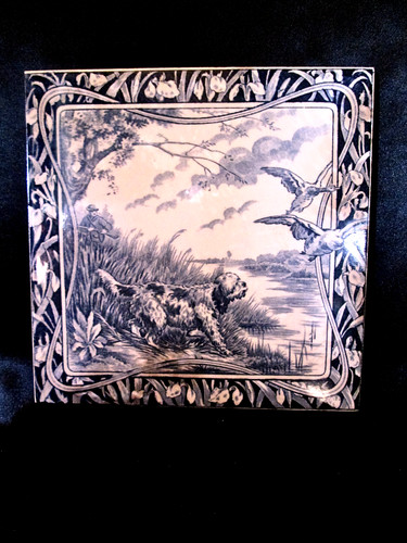 Ancien carreau faience bleue - ancien,
