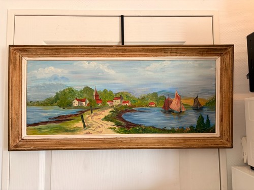 Grand tableau peinture huile - tableau,