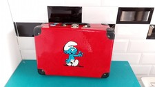 ancienne valise les schtroumpf smurf Puffi Schlumpf 30x21cm 1976 dupuis peyo