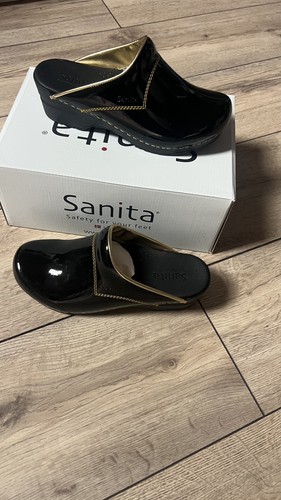 Sabot sanita noir brillant - noir,