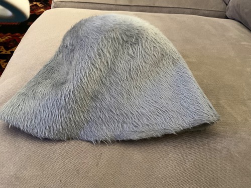 Grey fur felt hood for - felt,