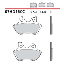 KIT DE PLAQUETTES DE FREIN AVANT BREMBO POUR HARLEY D. CVO ULTRA CL. ELECTRA GLI