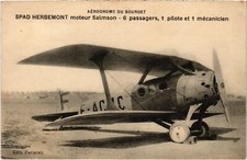 PC AVIATION AERODROME DU BOURGET AVION SPAD HERBEMONT (a54815)