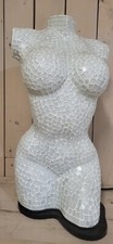 Lampe buste femme mosaique