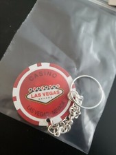 RED CASINO CHIP KEY CHAIN