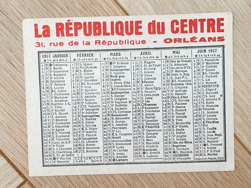 Ancien almanach calendrier - almanach,