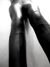 Pantalon extensible en simili