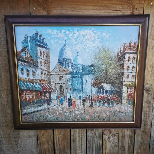 Tableau huile toile - tableau, montmartre