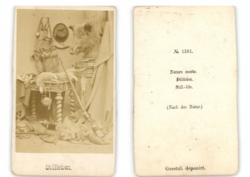 Nature morte chasse vintage - chasse,