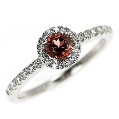 Bague diamant tourmaline rose