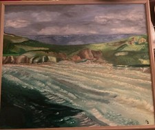 Beau Tableau Huile Marine Bord