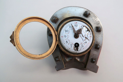 Horloge bronze forme sabot - en,