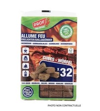 Allume feu Cubes d’allumage écologiques compressés – Pack de 32