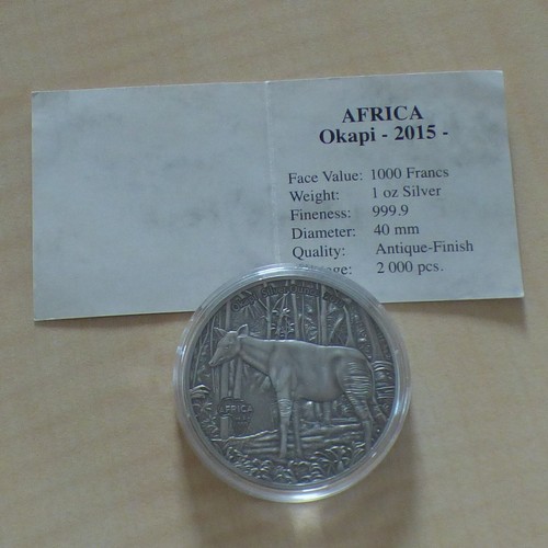 Congo 1000 cfa okapi - congo,