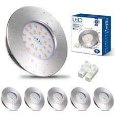 Spot Led Encastrable Salle de Bain 7W6x Spot Extra Plat IP44 ÉtancheBlanc Cha...