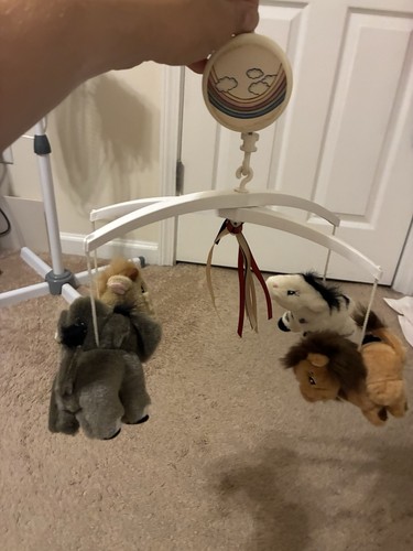 Crib animal mobile with music - crib,
