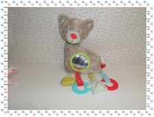 T - Doudou D'activités Musical Chat Chien Gris Grelot Anneau .... Vertbaudet