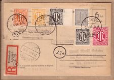 OCCUPATION ALLIEE - CARTE ENTIER POSTAL 6 RPF REMSCHEID LENNEP + RECOMMANDE 1946