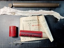 lot Ancien alcoomètre centésimal selon Gay Lussac-Cartier + vinometre BERNARDOT