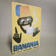 PLAQUE VINTAGE BANANIA EN METAL / COLLECTION BANANIA 