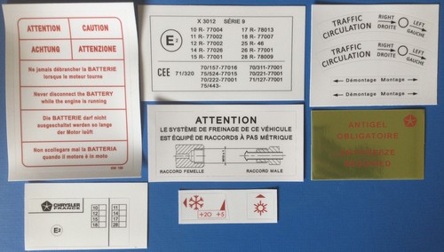 Lot autocollants matra simca - autocollants,