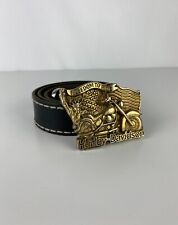 Sublime Ceinture en Cuir avec Boucle de Ceinture Harley Davidson Freedom to ride