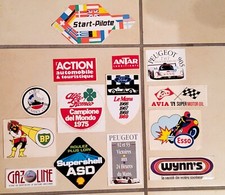lot 15 autocollant ancien SHELL ANTAR ESSO AVIA WYNNS Ford PEUGEOT Alpha Roméo