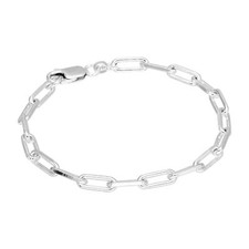 jewellerybox Bracelet chaîne à maillons longs en argent sterling 7,5 pouces