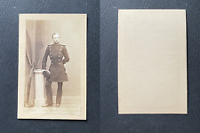 Homme en uniforme militaire allemand, circa 1865 CDV vintage albumen -  Tirage