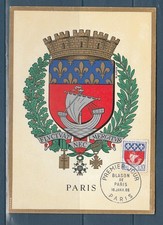 carte   1er jour   blason  de