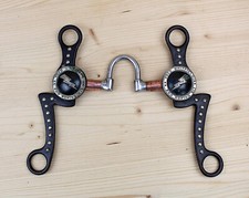 Bridon Western Pont Articulé Avec Rouleaux en Cuivre Bit With Roller