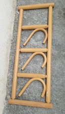 ancien Porte Manteau Mural Vintage 3 Patères bois courbé Thonet ?? école bistrot