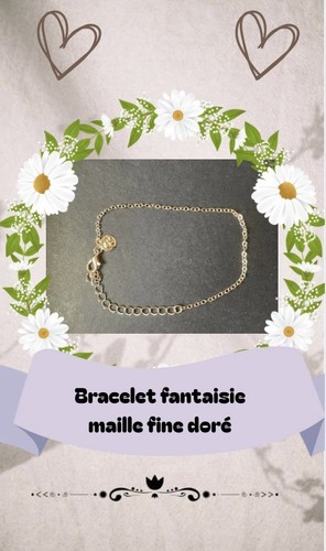 Bracelet fantaisie maille fine - bracelet,